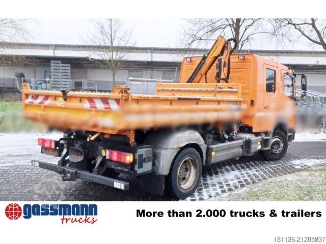Kipper LKW Mercedes-Benz Atego 1224 4x2 Doka, EEV, Kran Palfinger PC2700 B,