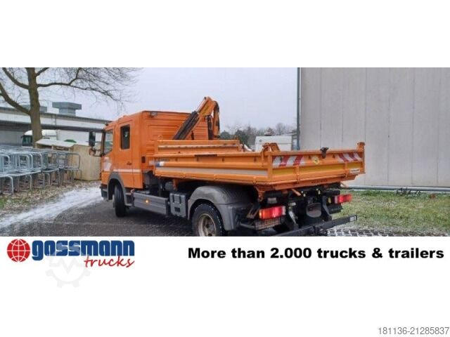 Kipper LKW Mercedes-Benz Atego 1224 4x2 Doka, EEV, Kran Palfinger PC2700 B,