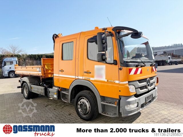 Kipper LKW Mercedes-Benz Atego 1224 4x2 Doka, EEV, Kran Palfinger PC2700 B,