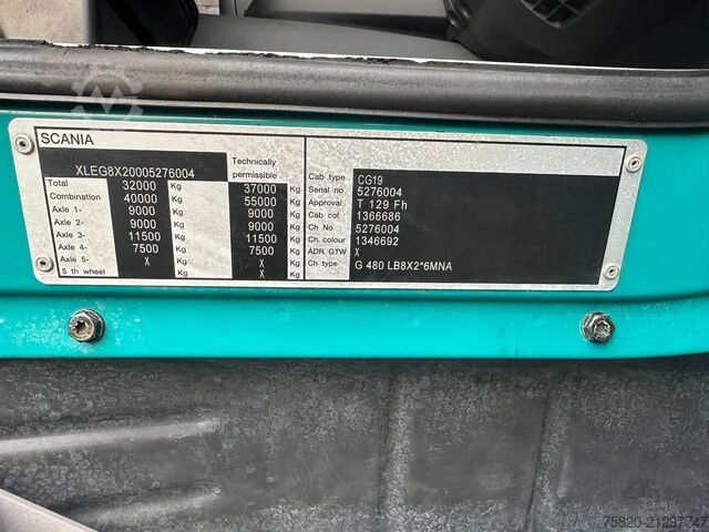Suction vehicle Scania G480 LB 8X2 6MNA ZUIG/SPOEL COMBI MET WATERRECY...