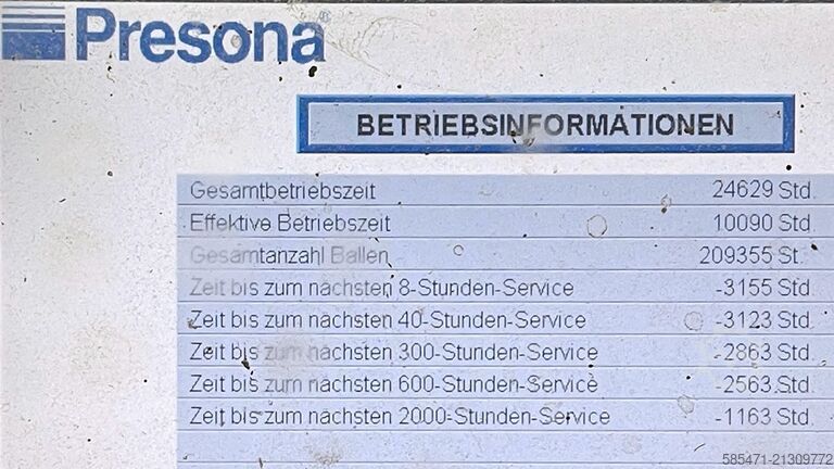 Ballenpresse Presona AB LP 100 CH2 S