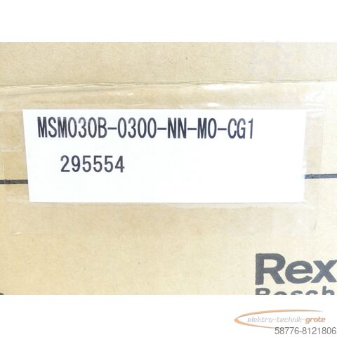 Rexroth motor Rexroth MSM030B-0300-NN-M0-CG1 Servomotor SN:295554-G1005 - ! -
