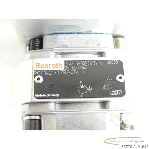 Rexroth motor Rexroth PGF1-21 T1,7RA01VP1 MNR: R900932132 SN:58608 + AC Motoren F0PA 90S-4