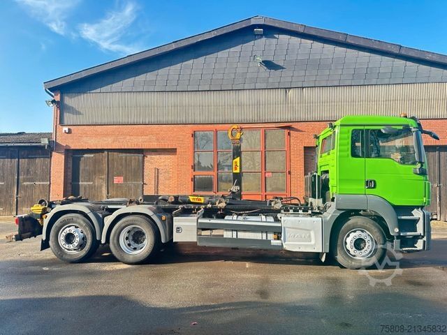 Roll-off tipper truck MAN TGS 26.470 6x2 Abroller  HYVA Lift/Lenk