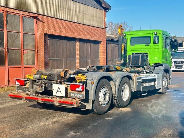 Roll-off tipper truck MAN TGS 26.470 6x2 Abroller  HYVA Lift/Lenk