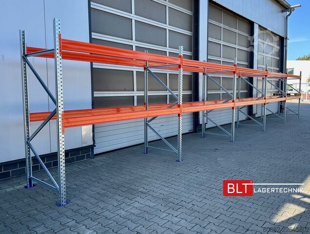 Heavy-duty shelf ca. 100,16 lfm. Palettenregale H: 250 cm Fachlast: 3000 kg , 324 Palettenplätze