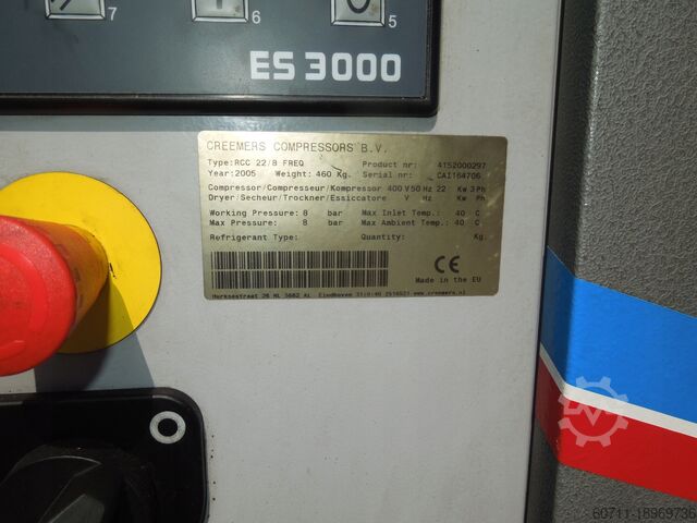 Screw compressor Creemers RCC22/8 IVR