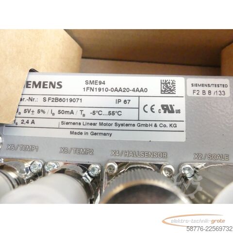 Component Siemens SME94 1FN1910-0AA20-4AA0 Geberanschlussbox SN: F2B6019071 - ungebr.! -
