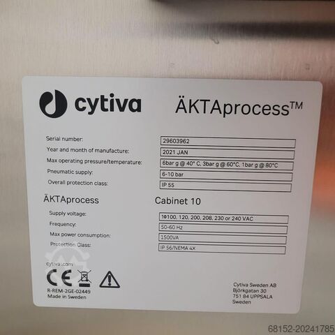 GE Healthcare 2020 & 2021 ÄKTAprocess Liquid Chromatography System GE Healthcare ÄKTAprocess