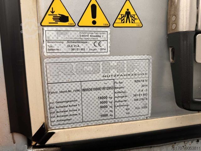 Kühlanhänger Rohr RZK/18 IV Kühlkoffer Carrier Bär LBW