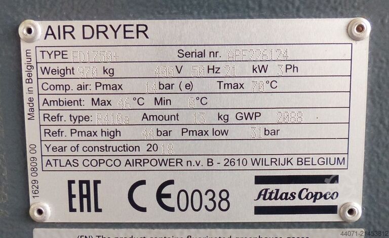 Compressed Air Refrigeration Dryer FD1750+ Atlas Copco FD1750+