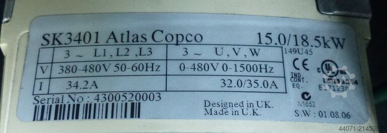 Screw Compressor GA11VSDFF Atlas Copco GA11VSDFF