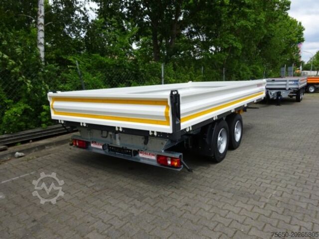 Tipper trailer Möslein TTD 11 Weiß  neuer Tandem 3- Seitenkipper Tieflader-- Neufahrzeug --