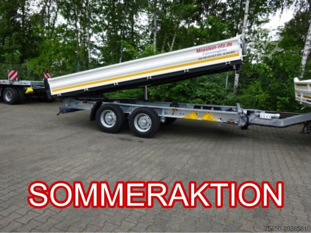 Tipper trailer Möslein TTD 11 Weiß  neuer Tandem 3- Seitenkipper Tieflader-- Neufahrzeug --