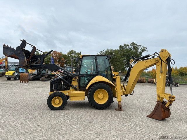 Backhoe loader CATERPILLAR 422 4x4, Mehrzweckgerät, Palettengabel, Schaufel