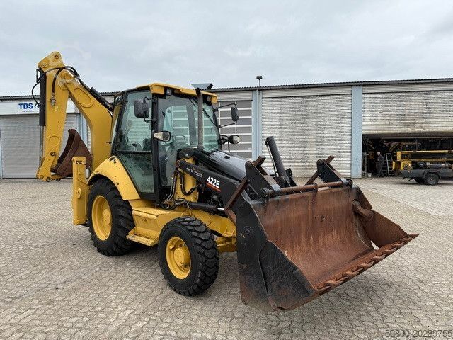 Backhoe loader CATERPILLAR 422 4x4, Mehrzweckgerät, Palettengabel, Schaufel