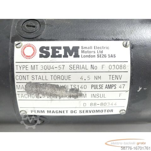 Control unit SEM MT30U4-57 Permanent Magnet DC Servomotor SN:F03088