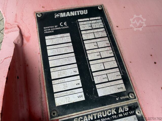 Manitou 180ATJ Gelenkteleskop-Arbeitsbühne / Arbeitsbühne 18 m Arbeitshöhe 4x4x4 Baujahr 2007 850 Be MANITOU 180ATJ Knikarm hoogwerker / Arbeitsbuhne 18M werkhoogte 4x4x4 2007 850uur Diesel