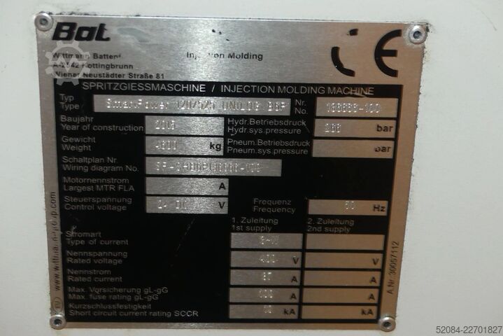 Wittmann Battenfeld - Spritzgießmaschine Wittmann Battenfeld SmartPower 120/525 Unilog B6P