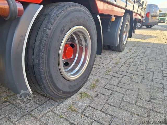 Low loader semitrailer MEUSBURGER 2-Achs-Gabelstaplertransporter Rampe Dhollandia