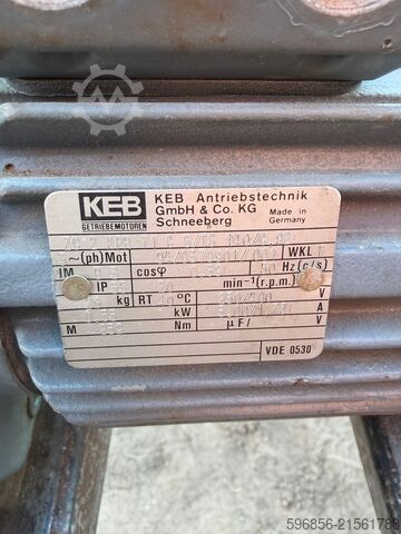 Getriebemotor KEB ZG2 KPR71G 0,55kW, 259Nm, 20 U/min, 230/400V Motoreduktor KEB ZG2 KPR71G 0.55kW 259Nm 20 obr/min 230/400V Motoreduktor KEB ZG2 KPR71G 0.55kW 259Nm 20 obr/min 230/400V