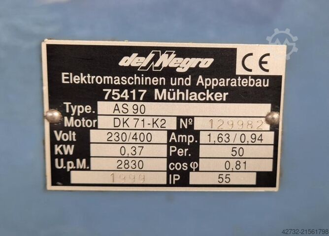 Belt grinding machine DelNegro AS 90