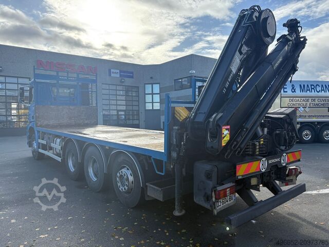Sattelauflieger mit am Lkw montiertem Ladekran Mercedes-Benz ACTROS AROCS 3240