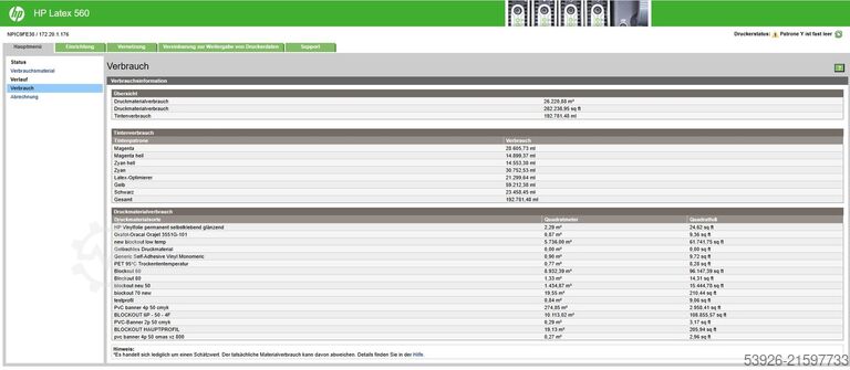 Digitaldruckmaschine HP Latex 560