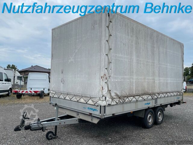 Open trailer with tarp WM MEYER HLC27 Pritsche Plane Tandemanhänger