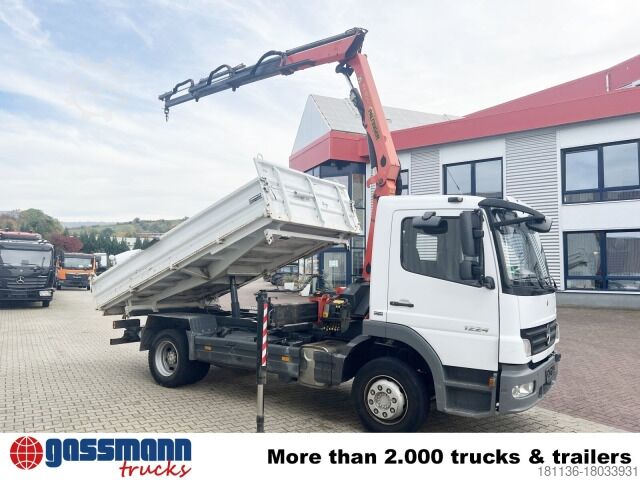 Kipper LKW Mercedes-Benz Atego 1224 KK 4x2, 2x AHK, Kran Palfinger PK8501