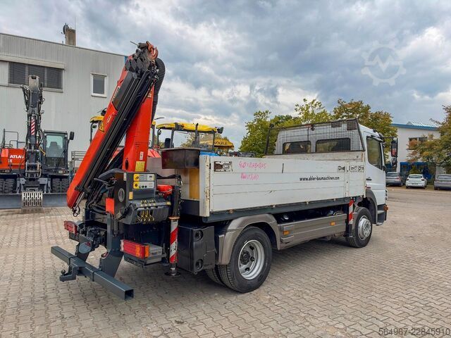 Flatbed truck MERCEDES-BENZ 1224 Atego 4x2 Blatt-Luft Kran