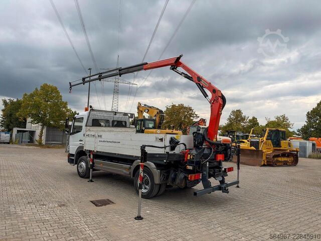 Flatbed truck MERCEDES-BENZ 1224 Atego 4x2 Blatt-Luft Kran