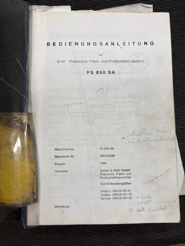 Surface and profile sanding machine Geibel & Hotz FS 850 SA