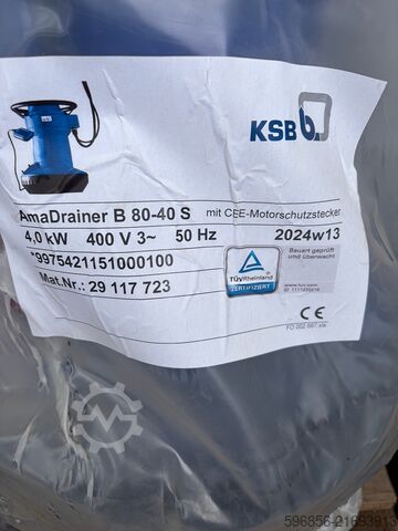 KSB AmaDrainer B 80-40 S 4,0 kW KSB AmaDrainer B 80-40 S 4.0 kW KSB AmaDrainer B 80-40 S 4.0 kW