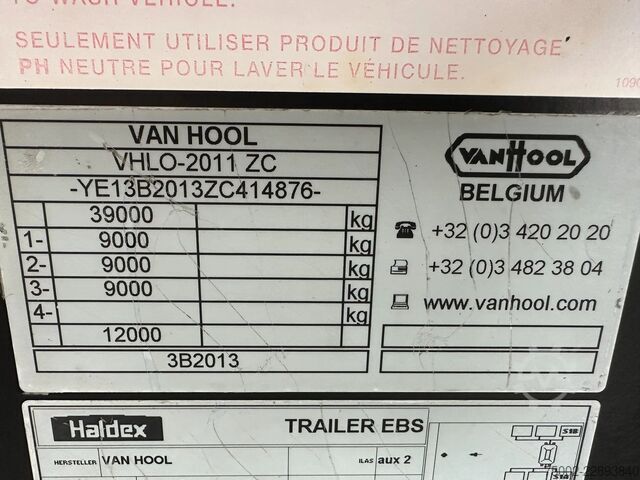 Containertransport Van Hool 20FT ADR CHASSIS / empty weight 3.300kg / SAF D...