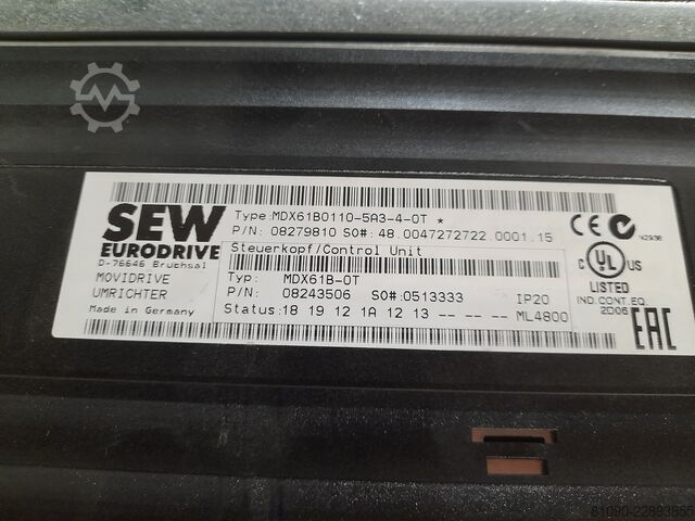 Frequenzumrichter SEW-EURODRIVE SEW-EURODRIVE MDX61B-0110-5A3-4-00