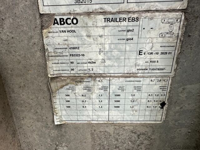 Containertransport Van Hool 20FT/30FT ADR CHASSIS / galvanized / discbrakes...