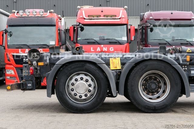 Roll-off tipper truck SCANIA P370 Abrollkipper Meiller Lift-/Lenkachse Kamera