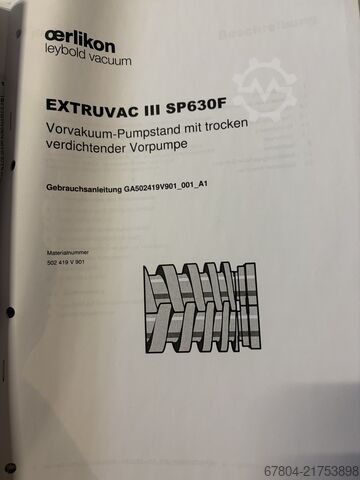 Vacuum pump OERLIKON LEYBOLD VACUUM SP 630 F incl. ATEX