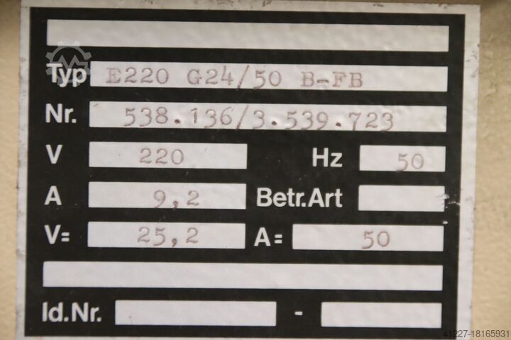 Charger for forklift 24 V/50 A Hagen Batterie E220 G24/50 B-FB