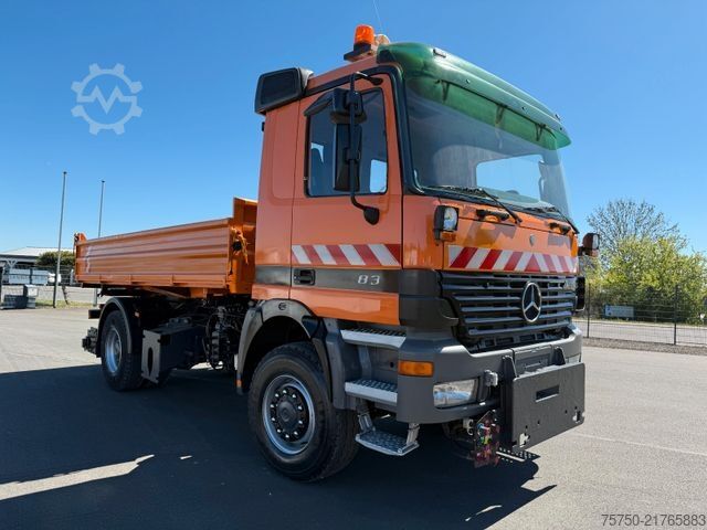 Three-sided tipper truck MERCEDES-BENZ Actros 1831 4x4 Meiller Kipper + Kupplung,