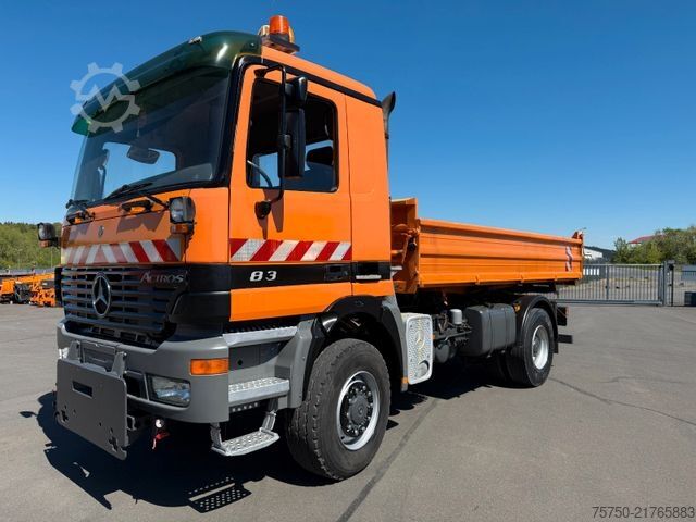 Three-sided tipper truck MERCEDES-BENZ Actros 1831 4x4 Meiller Kipper + Kupplung,