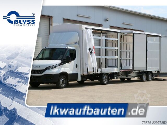 Curtain sider van IVECO Daily  Durchladezug mit Anhänger Planenaufbau