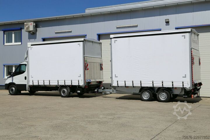 Curtain sider van IVECO Daily  Durchladezug mit Anhänger Planenaufbau