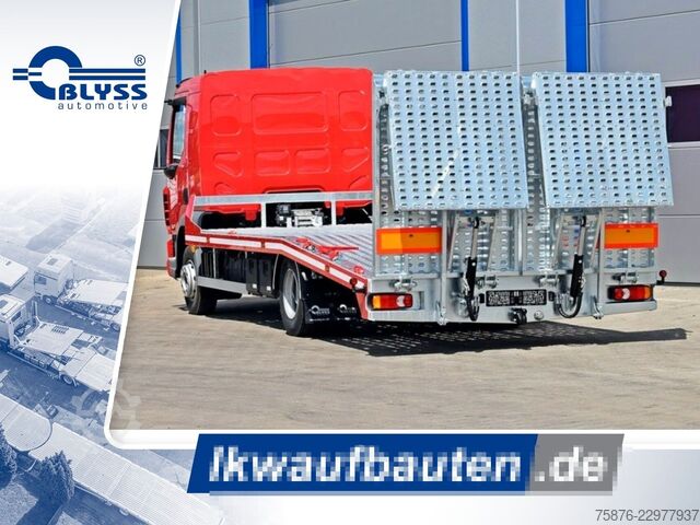 Autotransporter LKW DAF LF 210 FA G10 Maschinentransporter 620x245