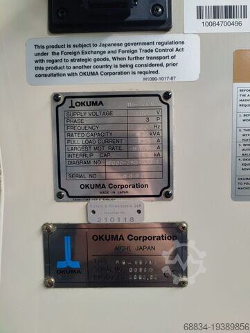 Vertikales Bearbeitungszentrum Okuma MB-46 / 4.Achs