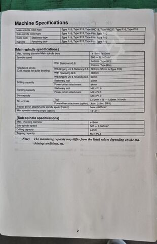 Automatic lathe STAR Micronics SA 12