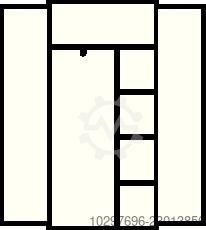 Wing door cabinet H1950xW950xD500mm - 1 unit  
