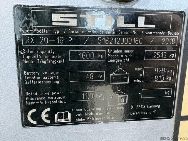VS-22467 Elektrischer Triplex-Containerstapler Still RX20-16P STILL RX20-16P