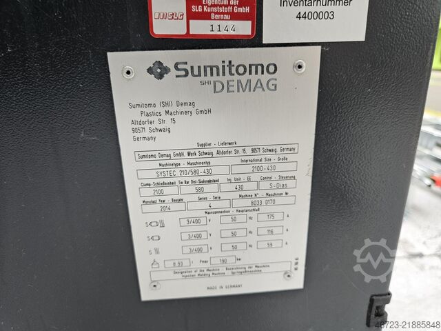 Injection molding machine DEMAG Systec 210/580-430